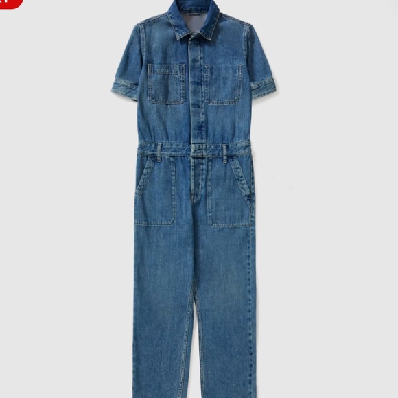 Everlane Everlane Super-Soft Summer Jean Coverall Jumpsuit Denim 10 - Picture 3 of 7